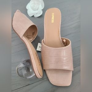 Nude Crystal Ball Heel Sandals